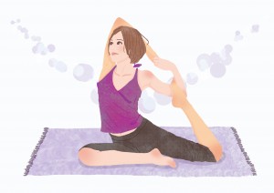 タイトル候補２：線のしっかりした絵(青)